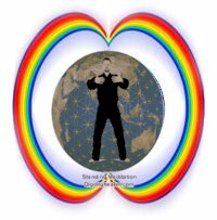 Rainbow Bridge around Qigong practitioner